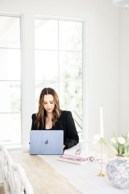 Elana during her indoor branding photoshoot, guiding clients through mindset shifts and mental clarity.