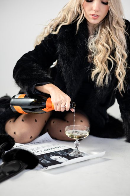 Celebrating CEO wins with champagne