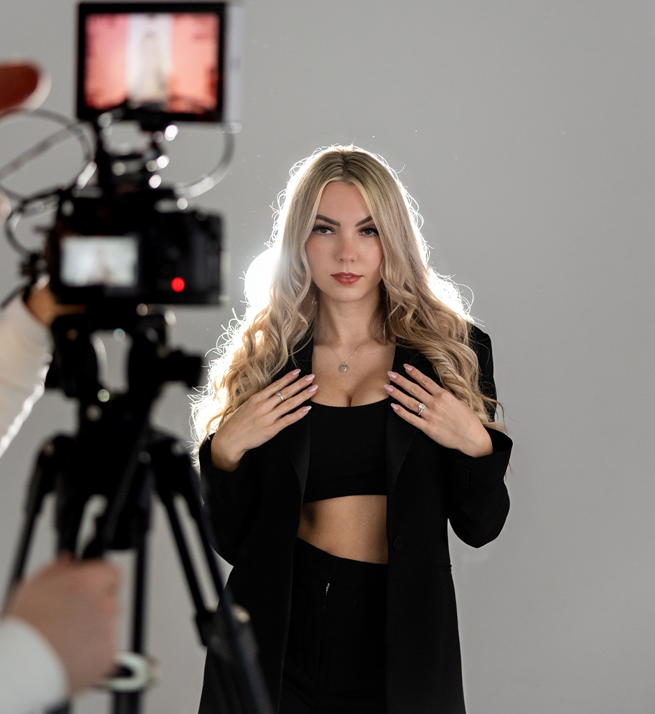 Working headshot of local marketing specialist, Demi, while filming branding content with me